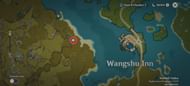 Carrot location in Genshin Impact: To the West of Wangshu Inn